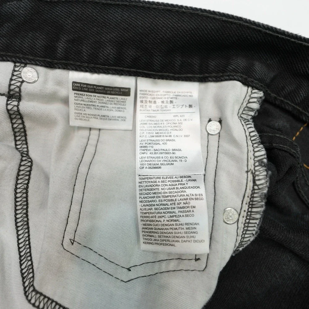Levis 550‎ Black Jeans Men's 42x30 (40X29) Denim Relaxed Fit Casual Pants Baggy